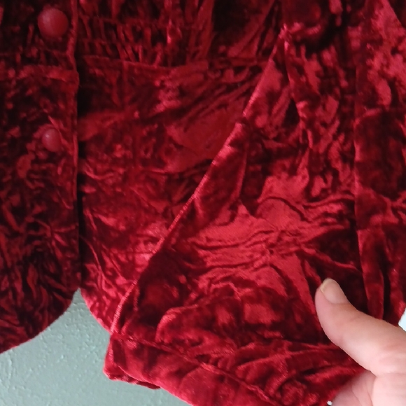 Antilia Femme Rich Red Velvet Top - Picture 5 of 9